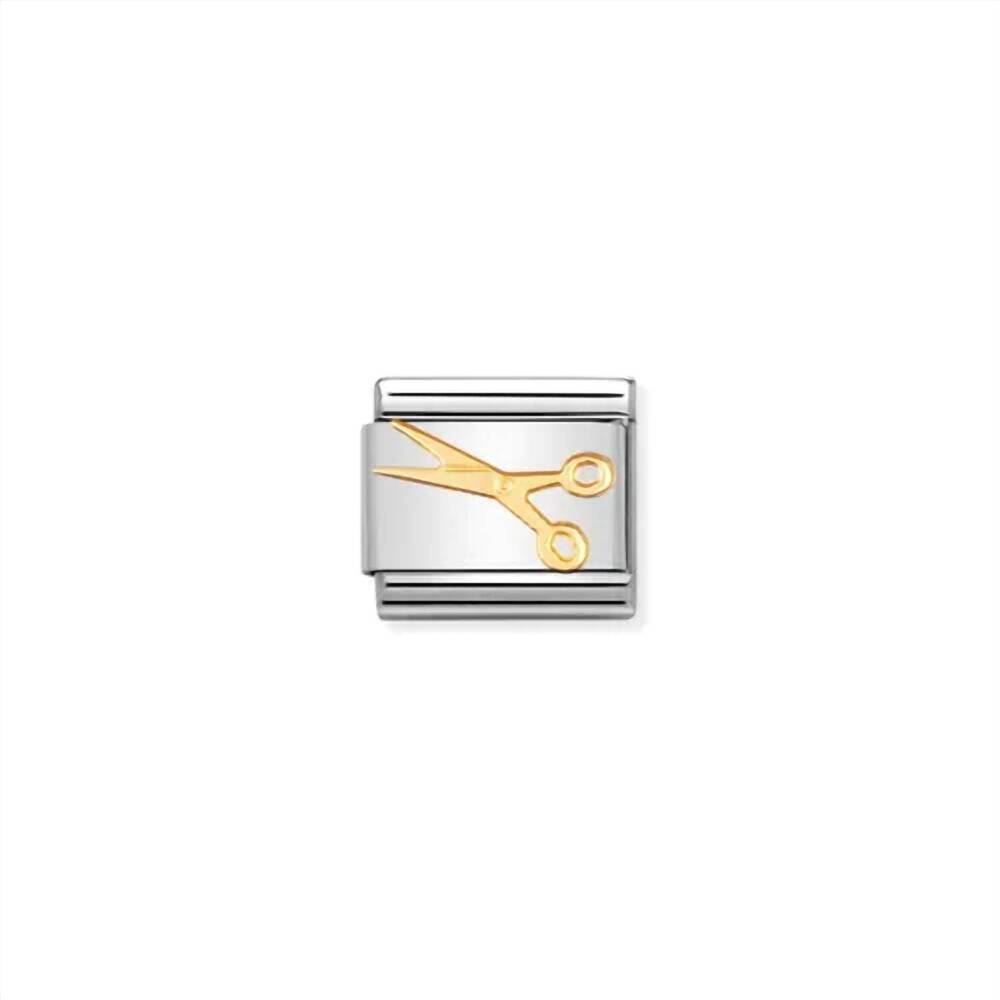 NEW NOMINATION unisex composable classic links in gold scissor